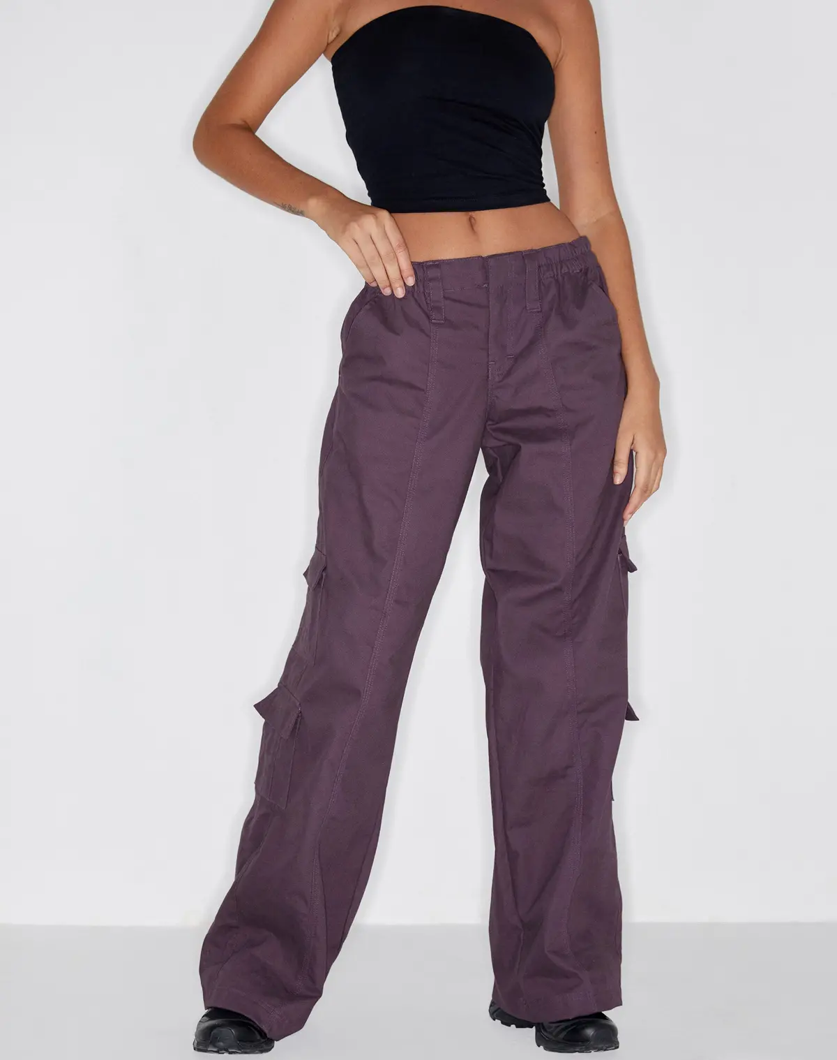 Hansa Cargo Trouser In Panama Dark Purple 6