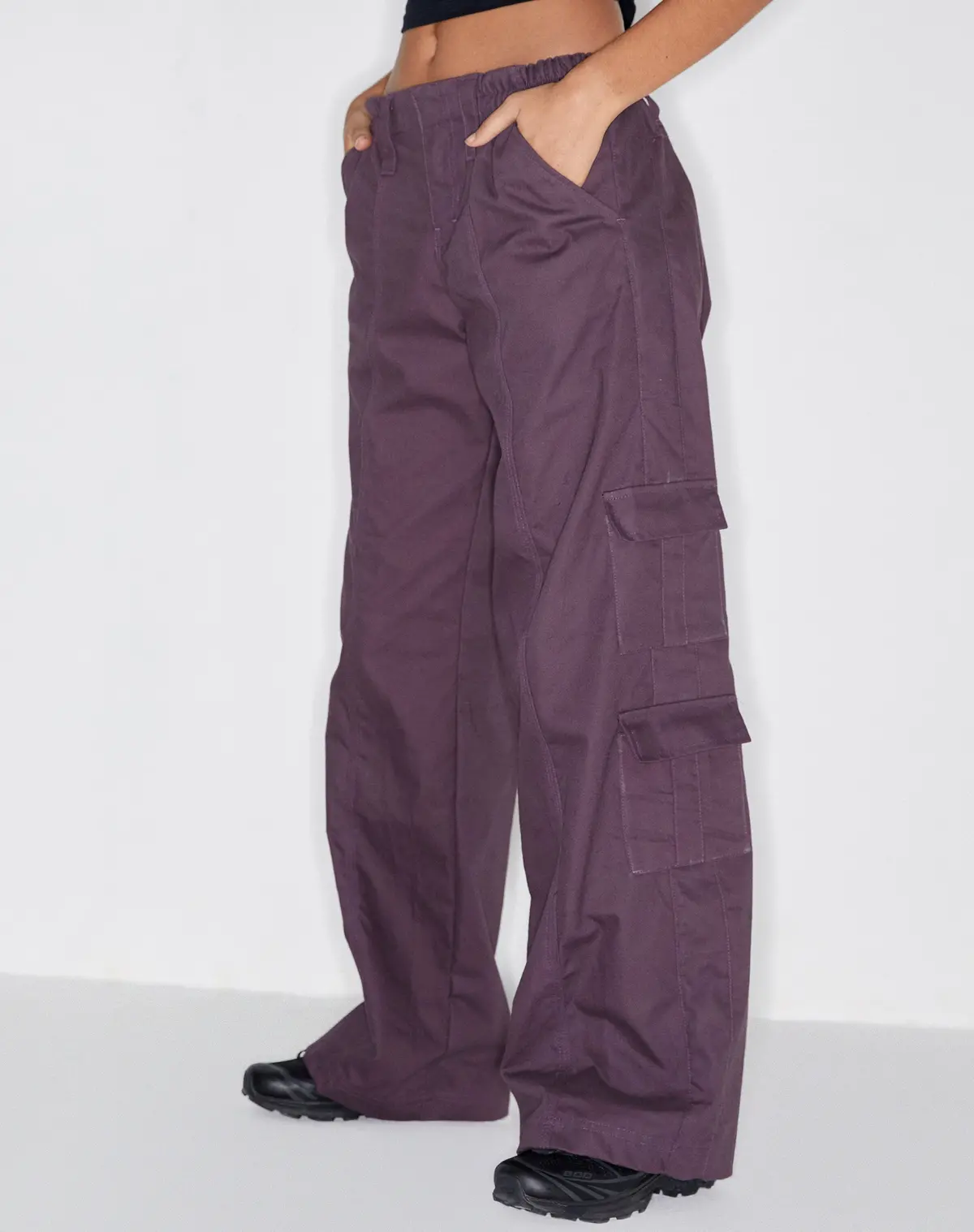 Hansa Cargo Trouser In Panama Dark Purple 2