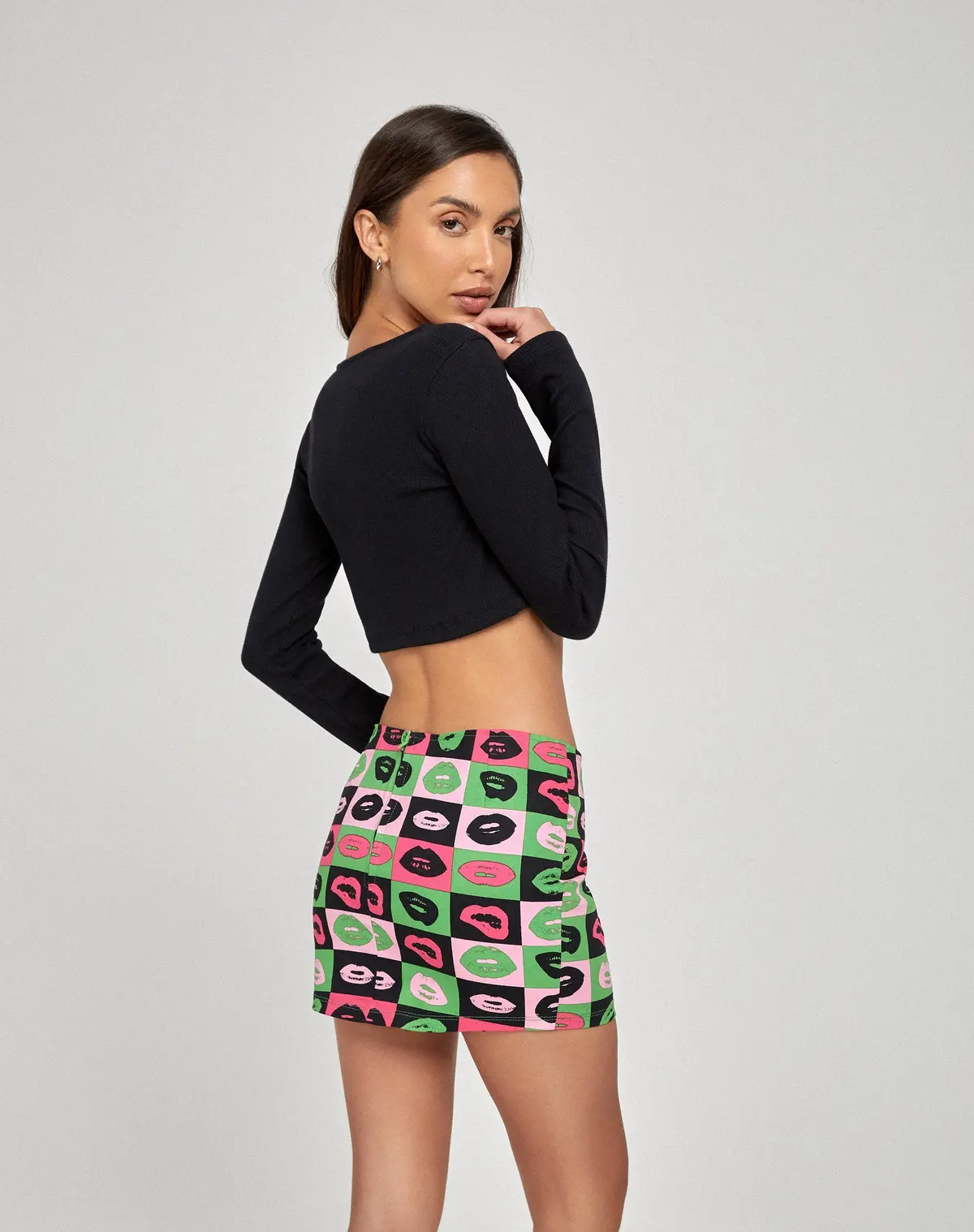 Ina Mini Skirt In Lips Green 5