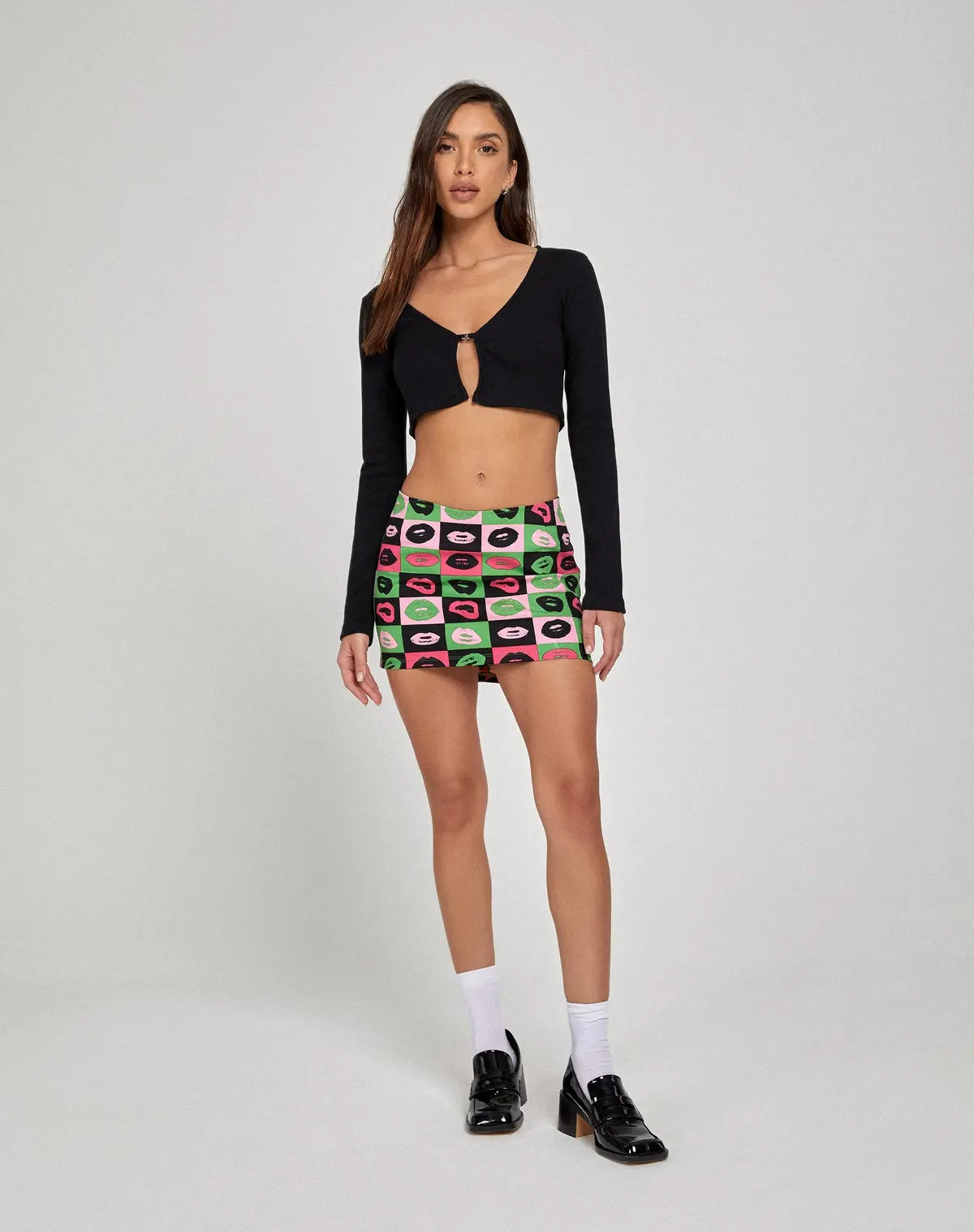 Ina Mini Skirt In Lips Green 6