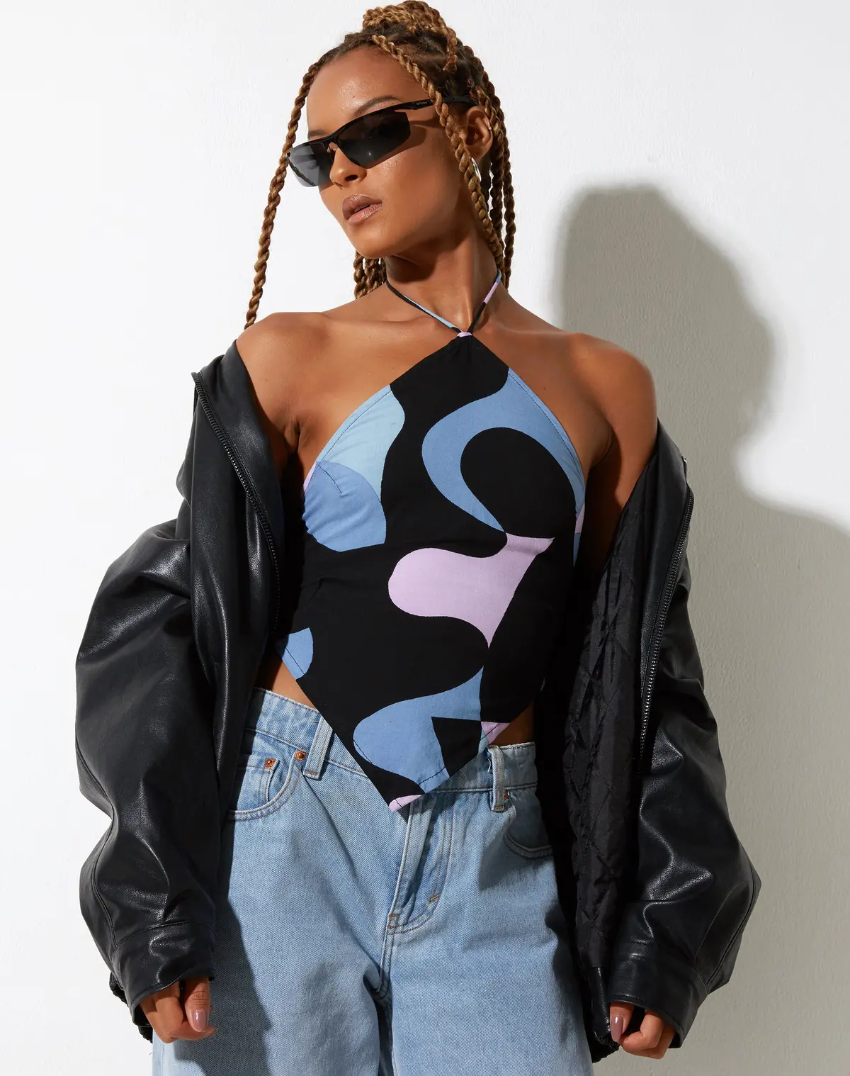 Jaira Top In Abstract Purple 1