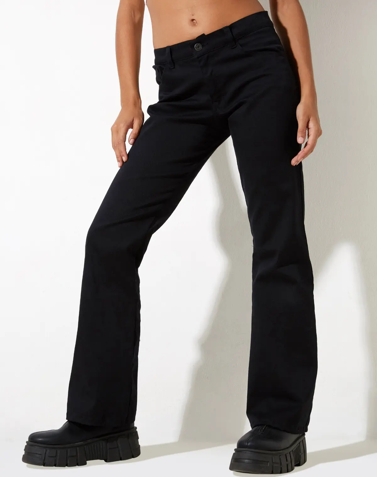 Jopan Flare Trouser In Twill Black 3