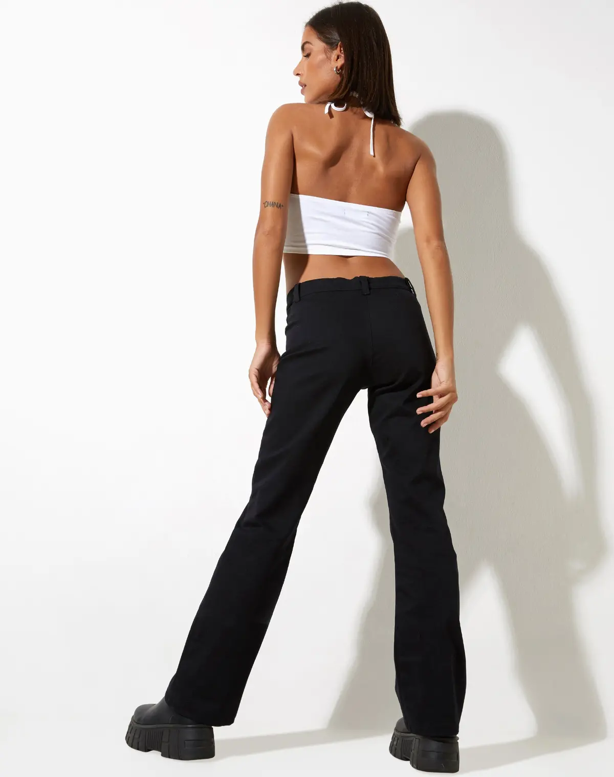 Jopan Flare Trouser In Twill Black 2