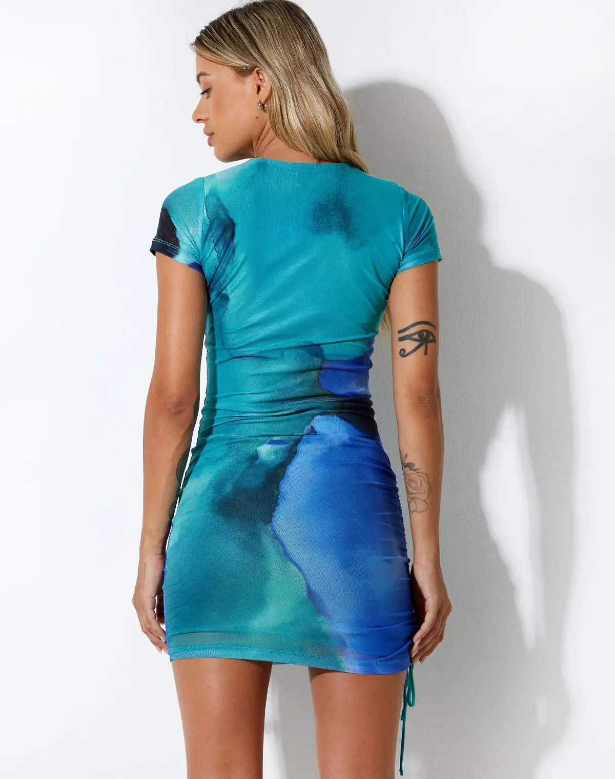 Julep Mini Dress In Fluid Watercolour Wash 3
