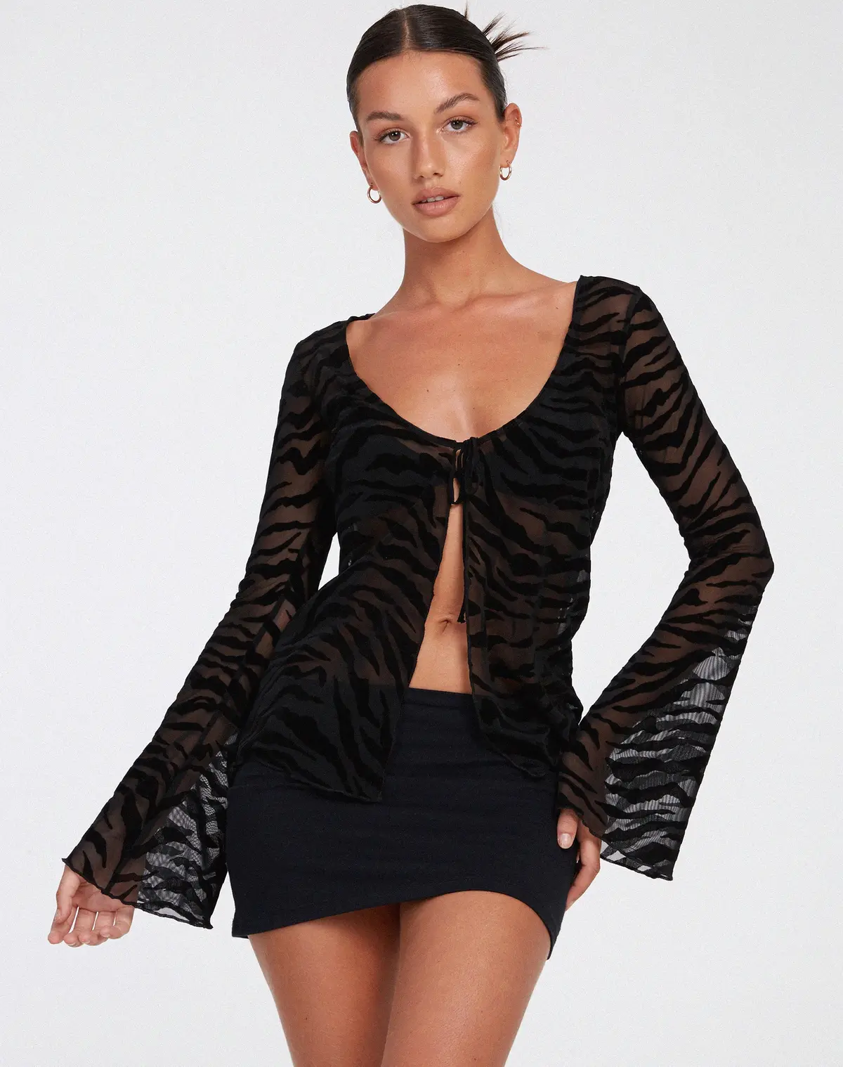 Leony Cardi In Zebra Flock Black 3