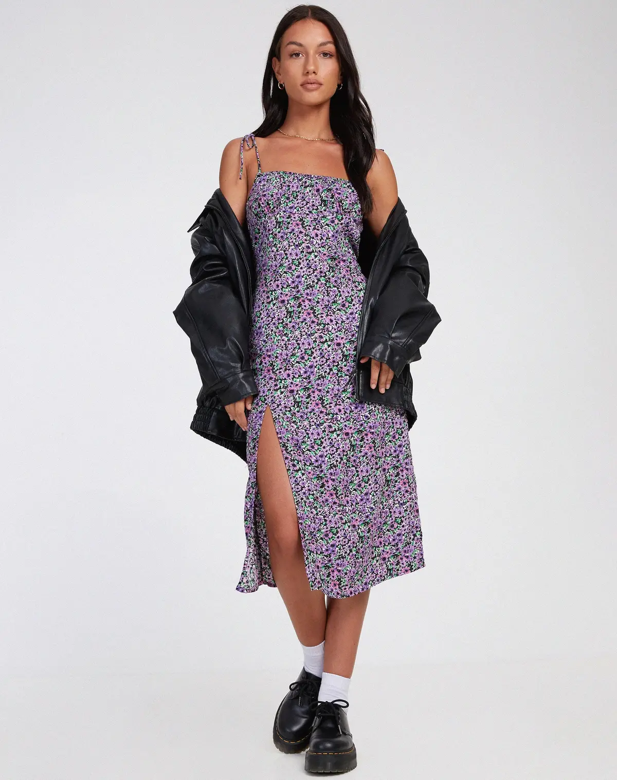 Lotie Midi Dress In Lilac Blossom 1