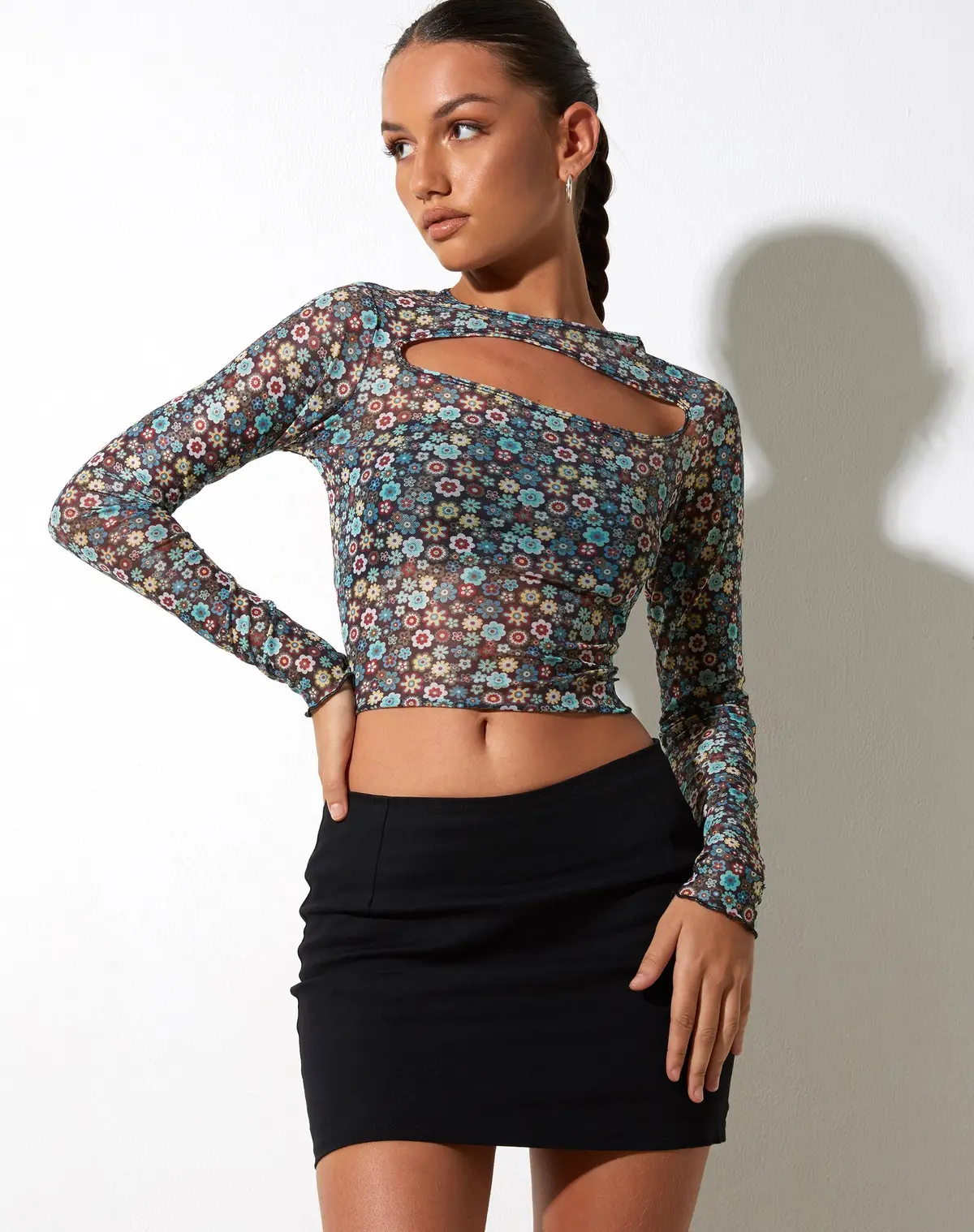Mardi Crop Top In Folk Floral 5