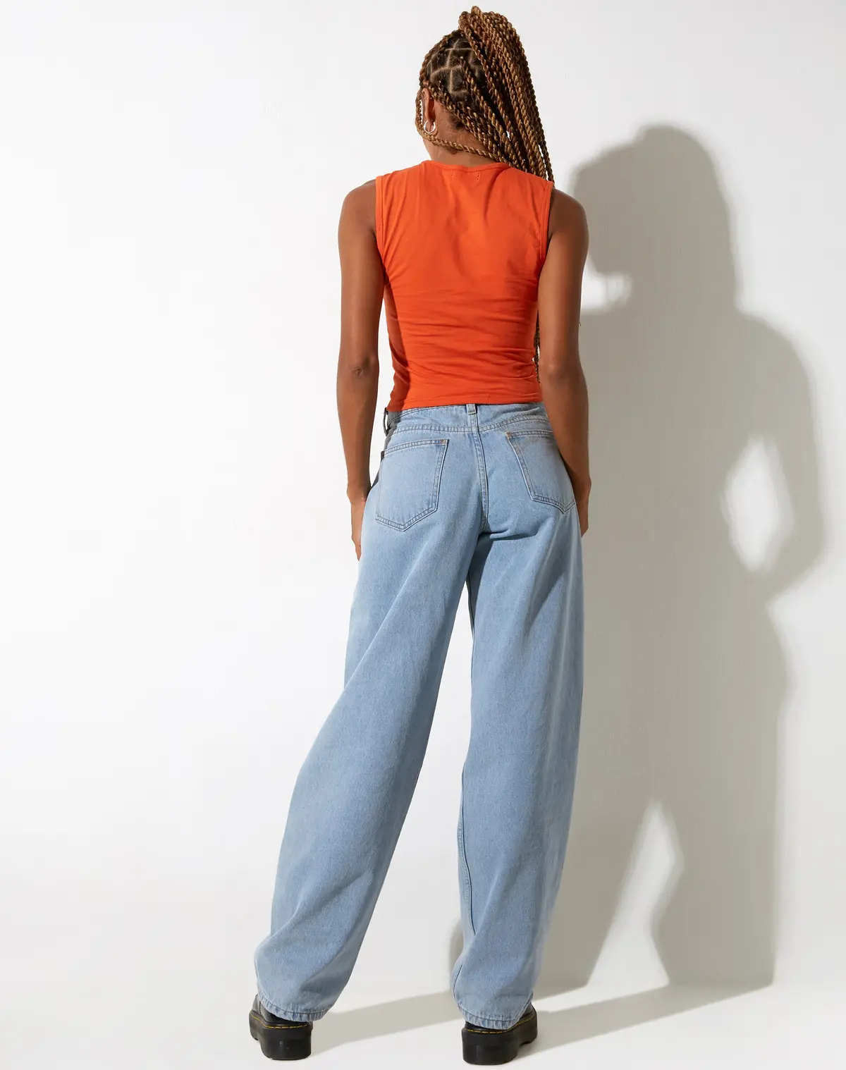Monlo Vest Top In Aperol Spritz Orange Lips 4