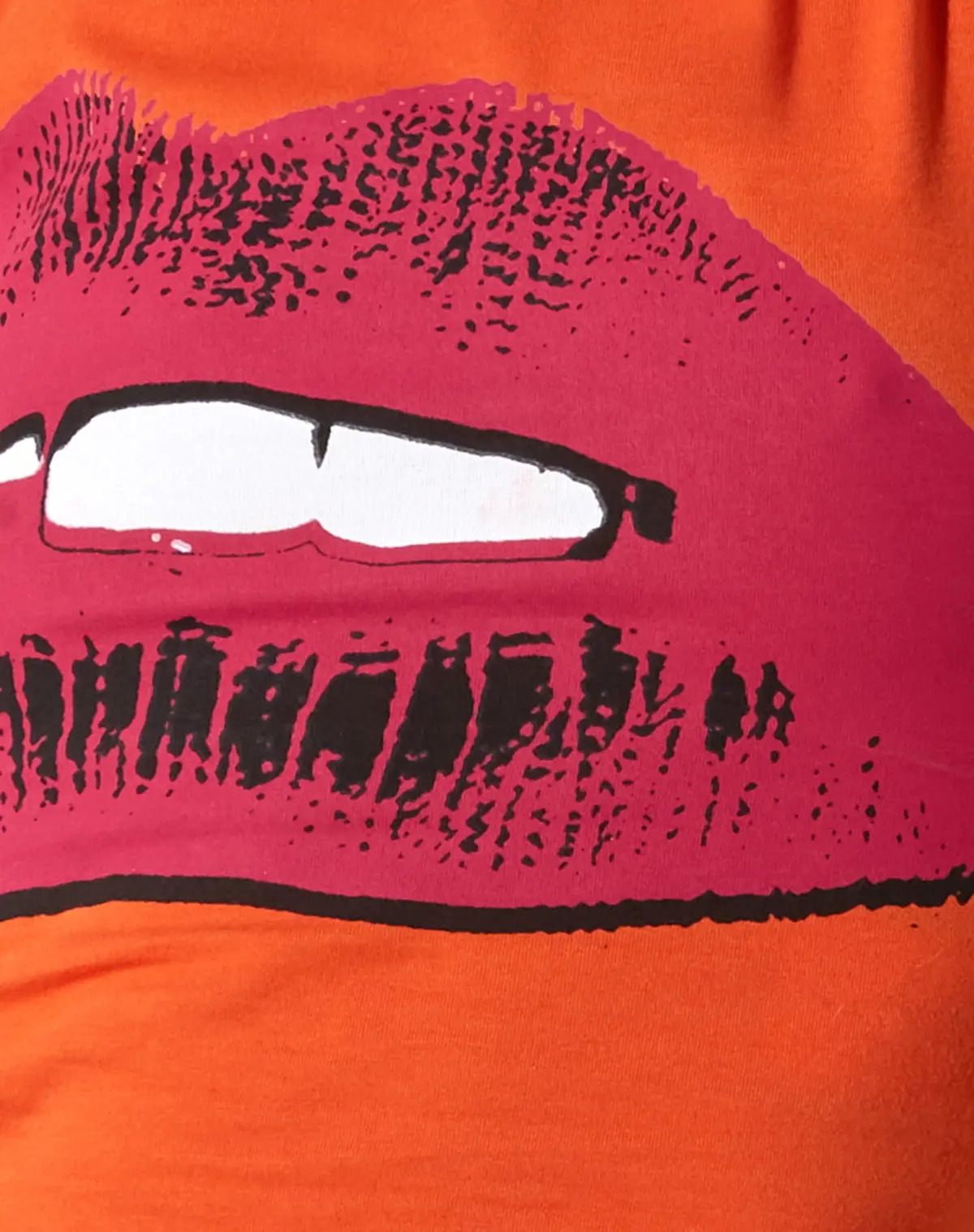 Monlo Vest Top In Aperol Spritz Orange Lips 5