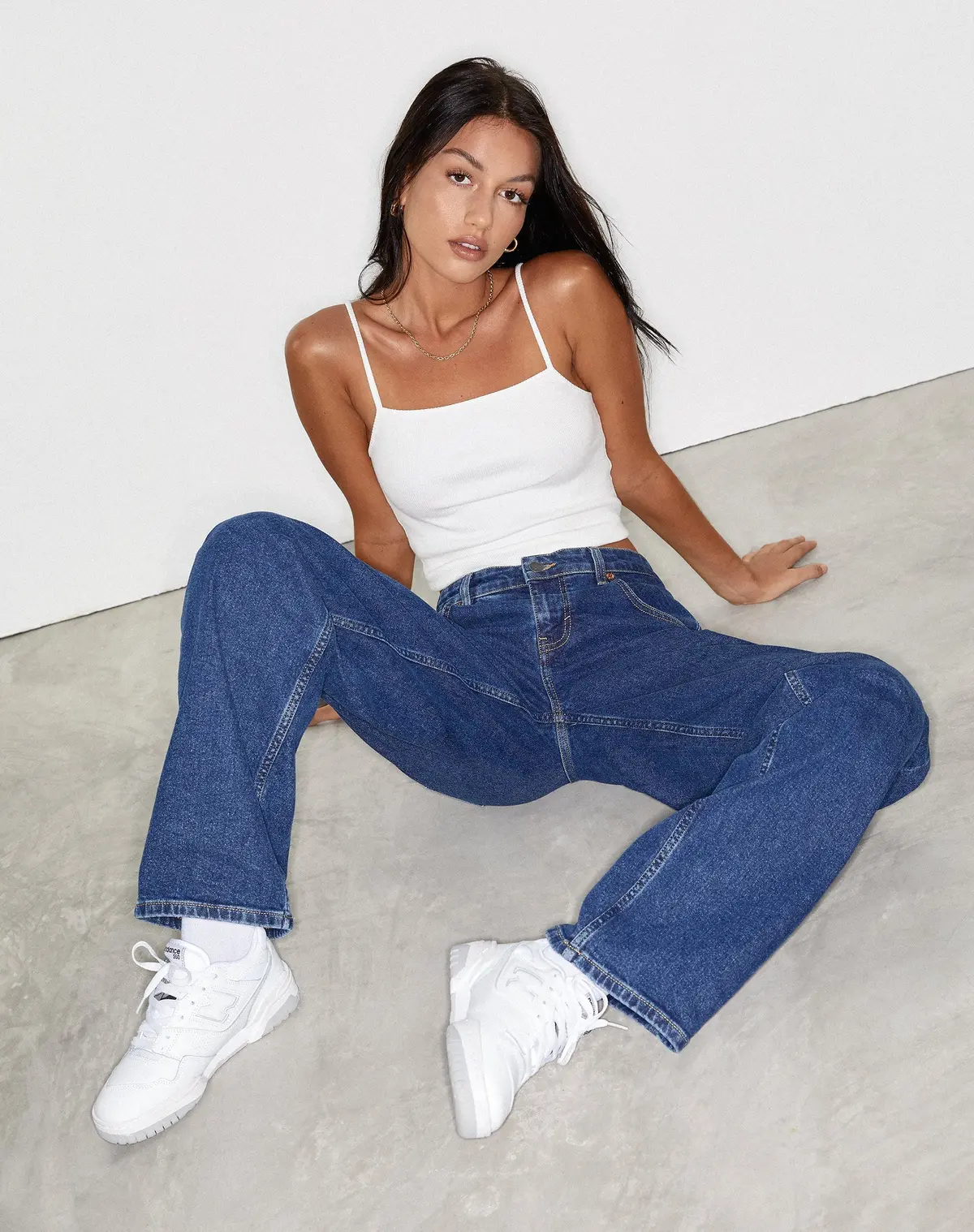 Low Rise Parallel Jeans In 90'S Blue 4