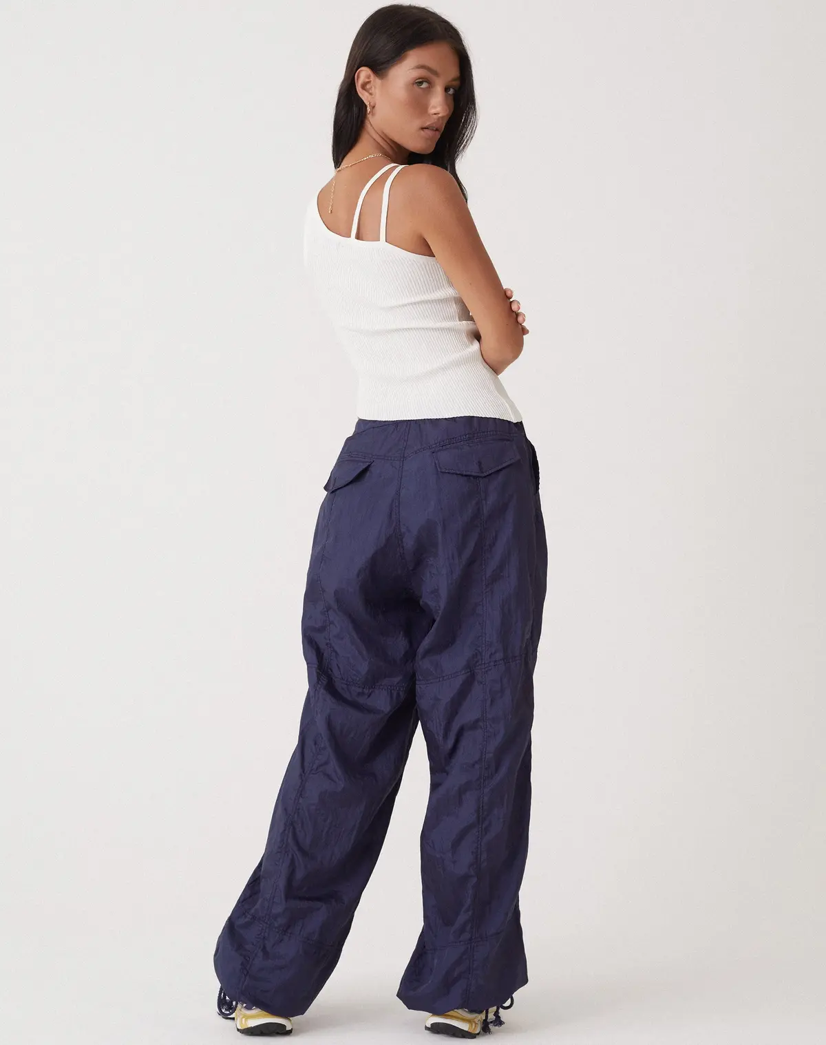 Motel X Olivia Neill Phil Trouser In Parachute Navy 5
