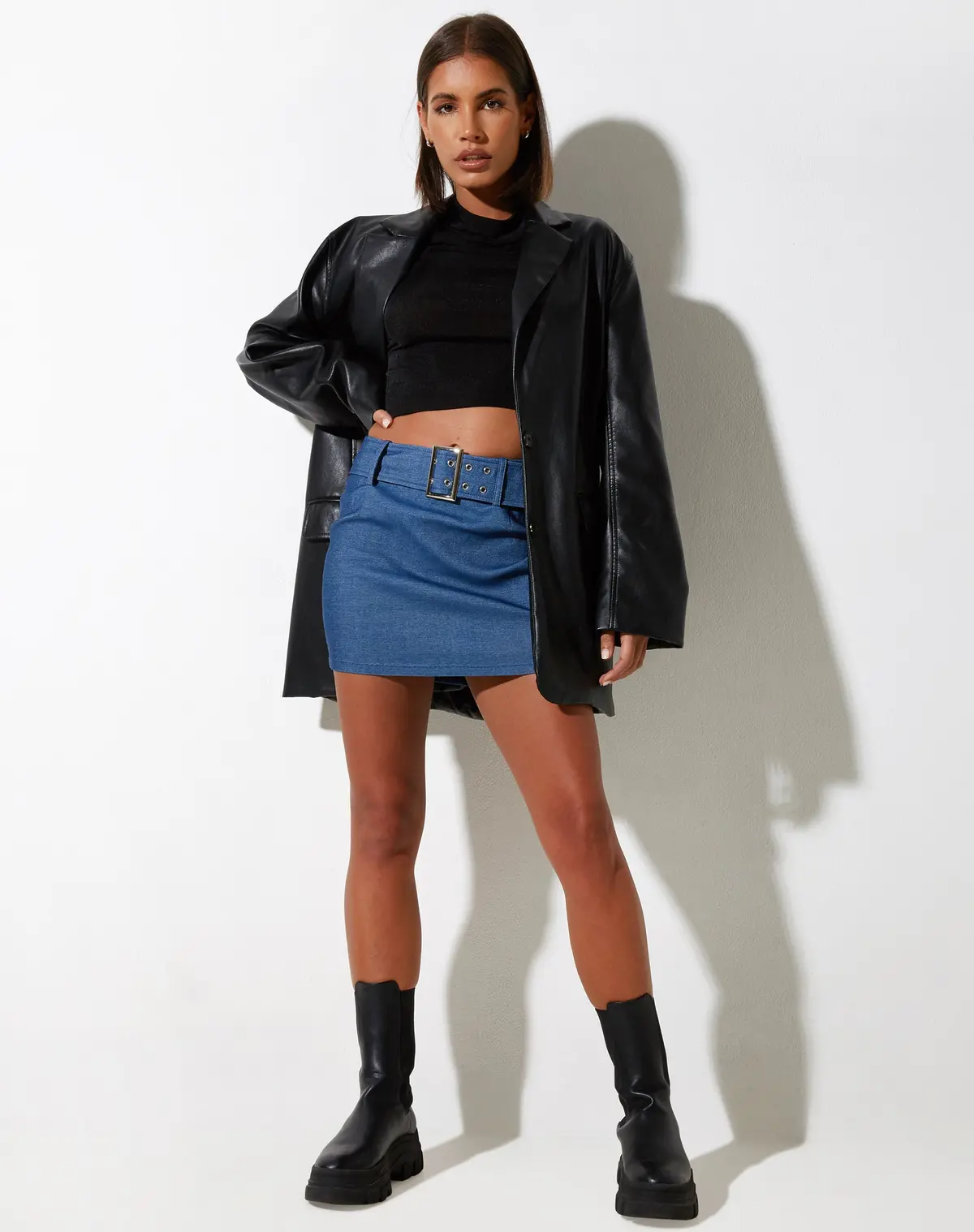 Naka Mini Skirt In Tailoring Denim 1
