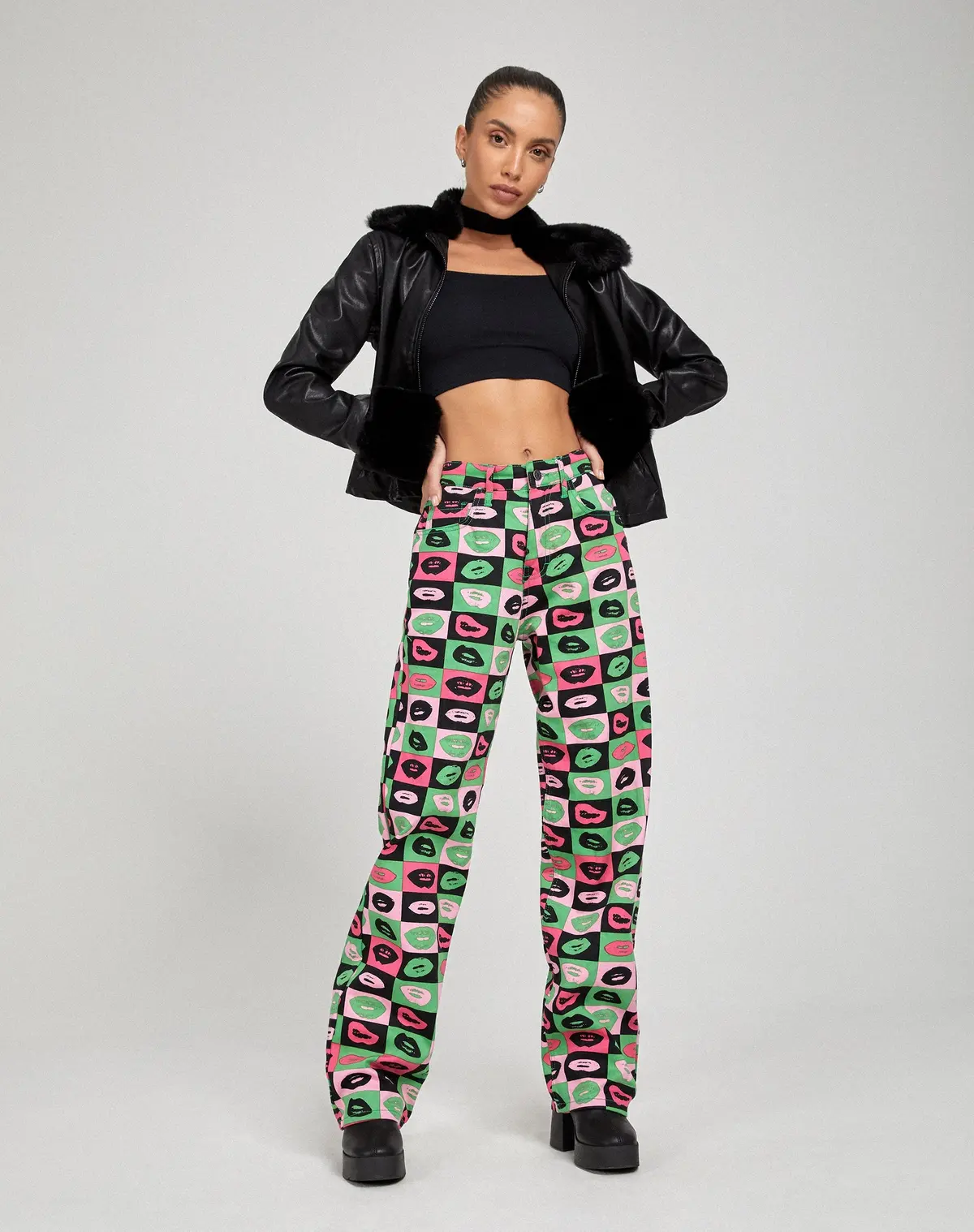 Parallel Jeans In Lips Green 3