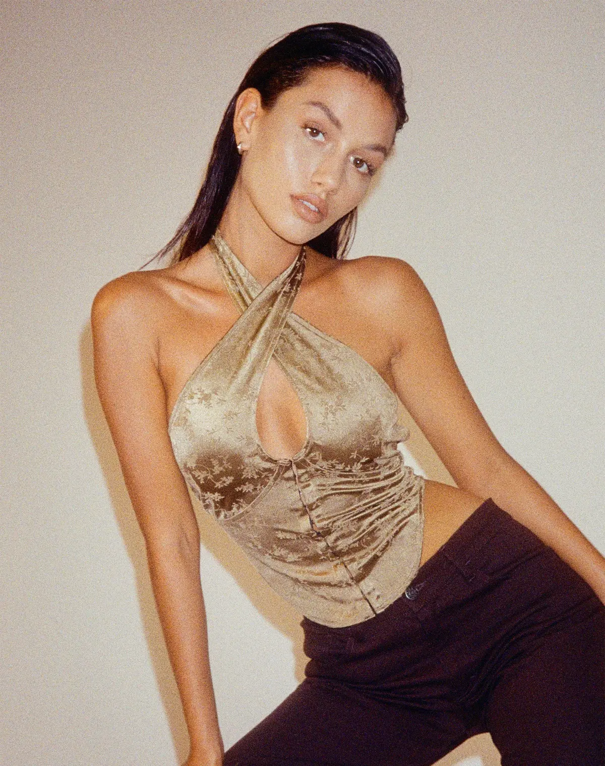 Tukasa Corset Top In Botanist Flocking Olive 1