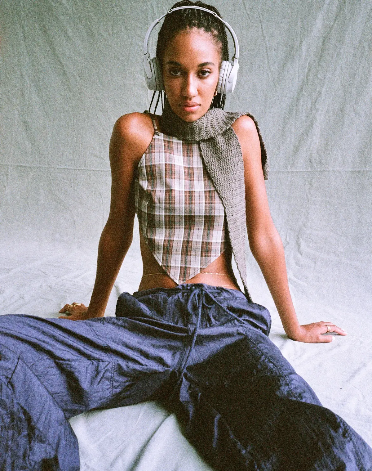 Motel X Olivia Neill Phil Trouser In Parachute Navy 3