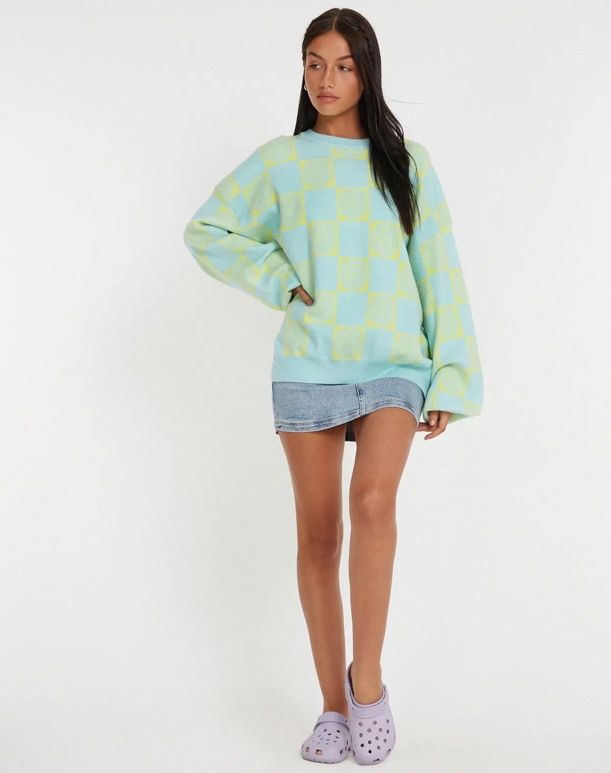 Akari Jumper In Optiz Maze Blue 3