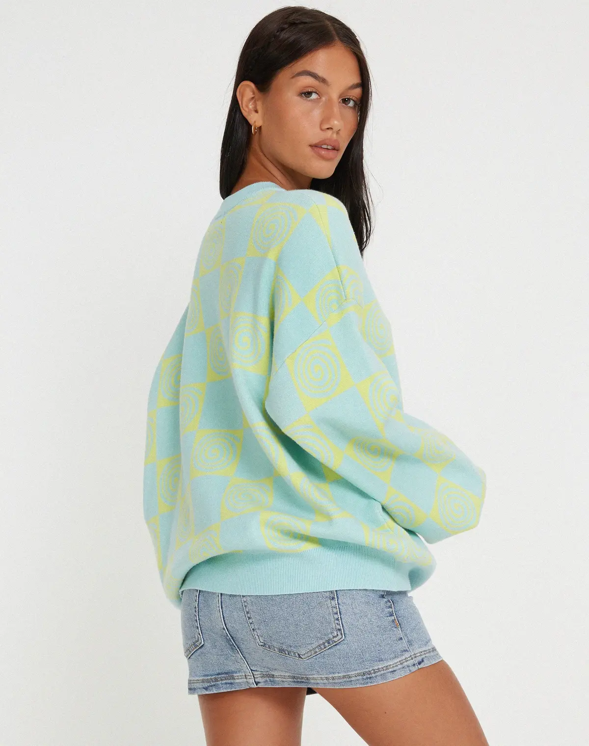 Akari Jumper In Optiz Maze Blue 2