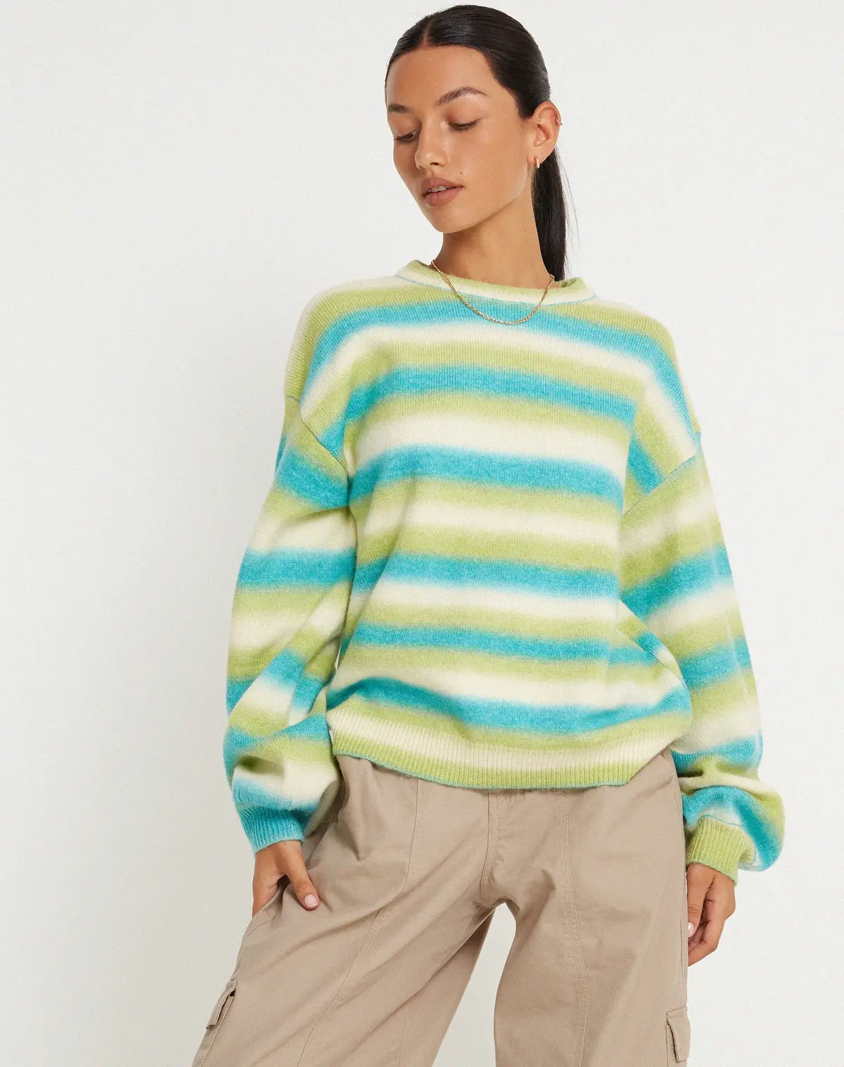 Ammaria Jumper In Blue Mix Stripe 1