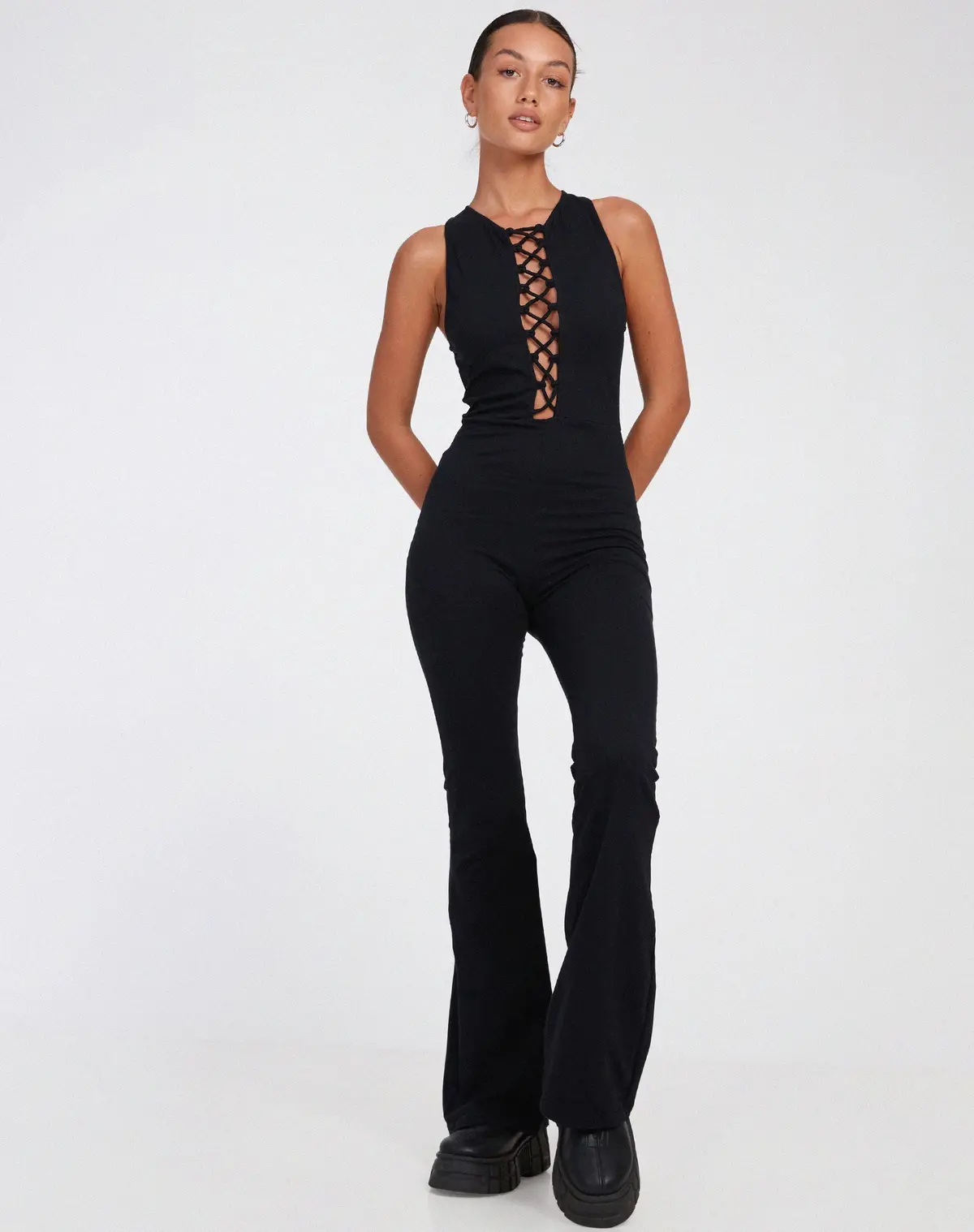 Ginevra Jumpsuit In Lycra Black 1