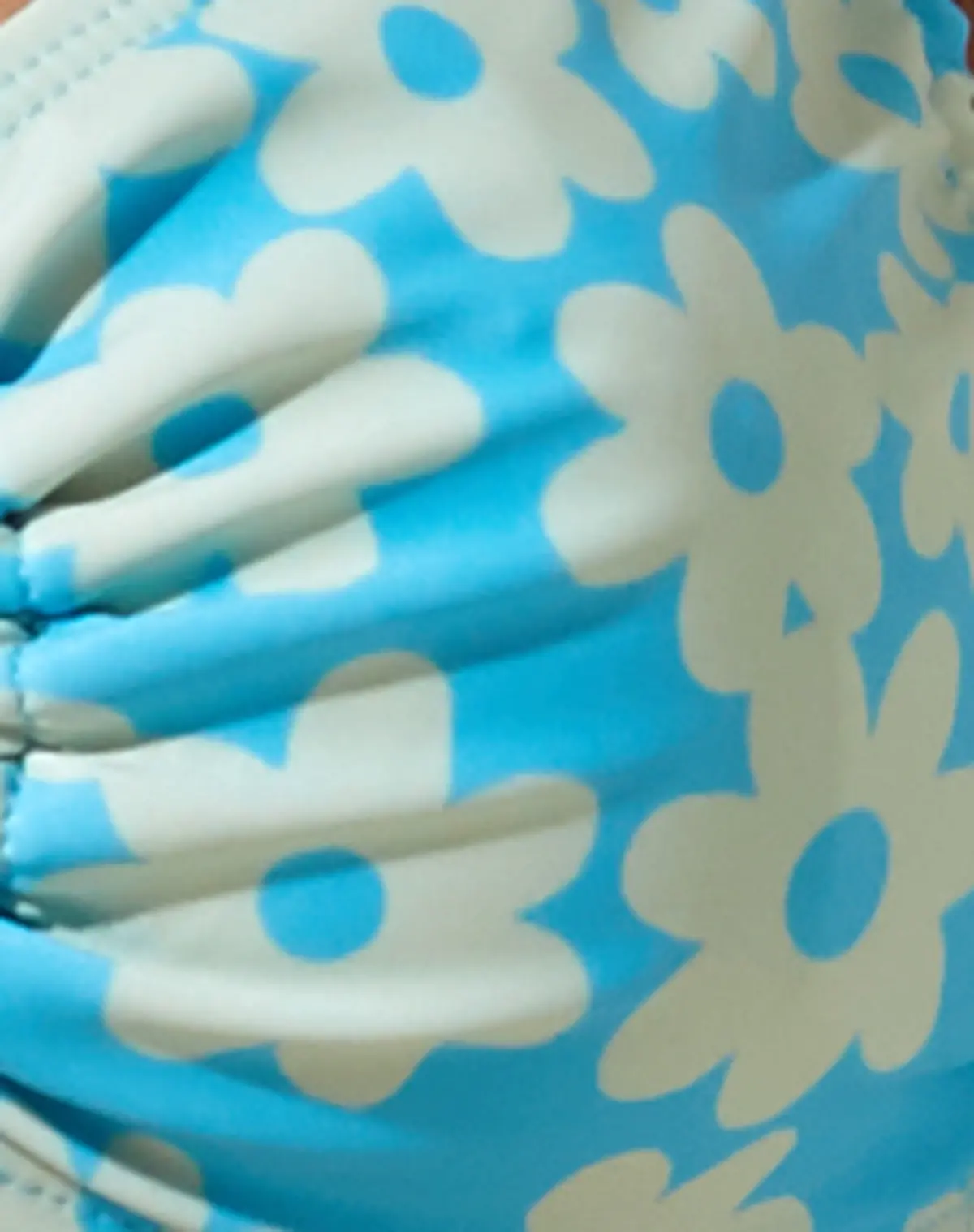 Ricoa Bikini Top In Retro Daisy Blue 7