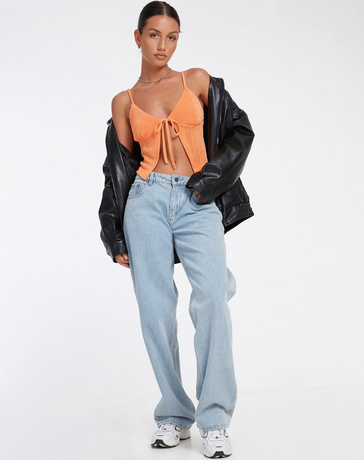 Rumak Top In Crepe Soft Orange 2