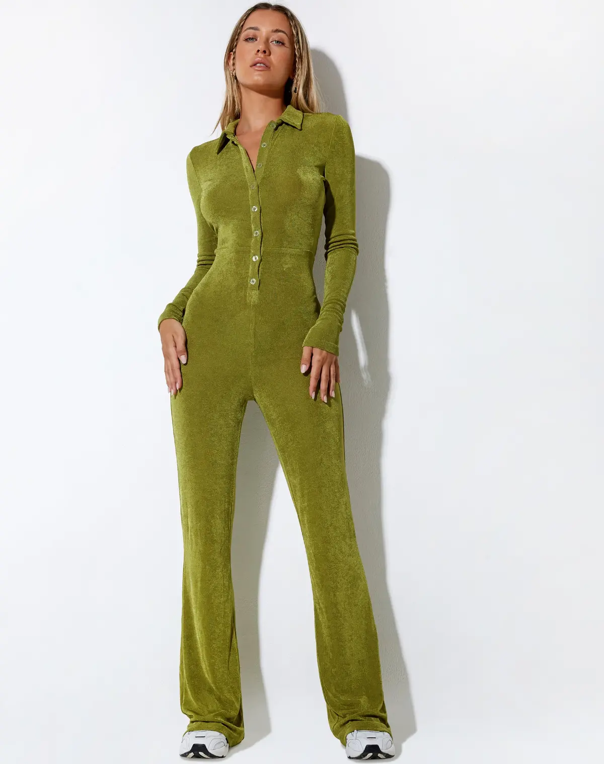 Salish Jumpsuit In Crepe Lime 5