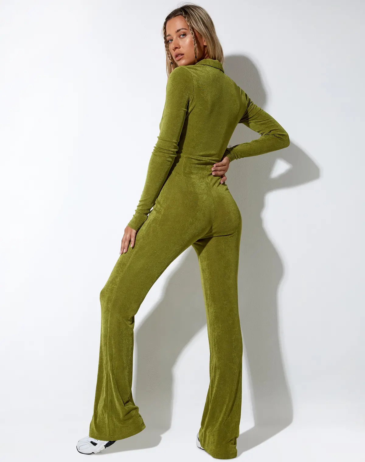 Salish Jumpsuit In Crepe Lime 3