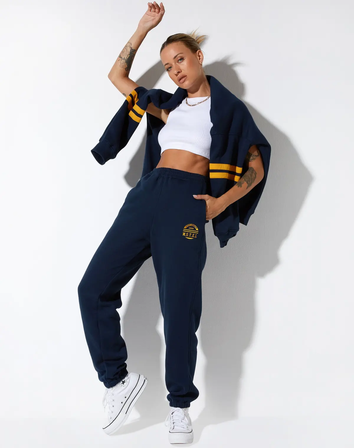 Basta Jogger In Navy Citrus Stripe Football 1999 1