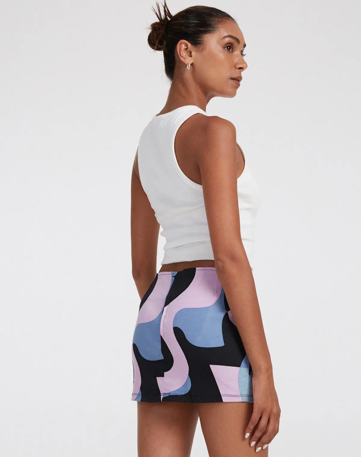 Ima Mini Skirt In Abstract Purple 2