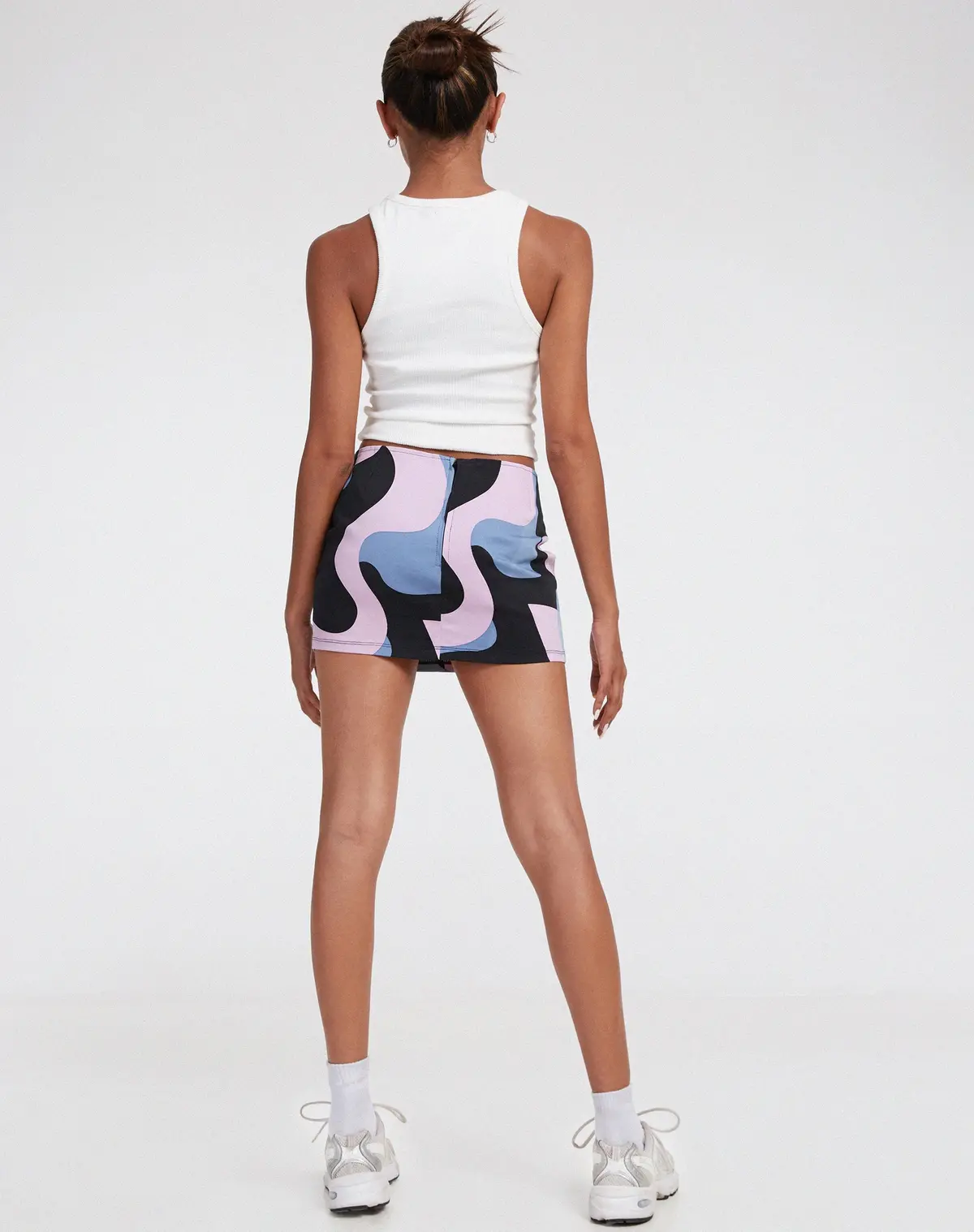 Ima Mini Skirt In Abstract Purple 4